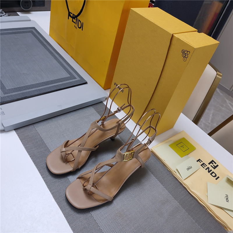 Fendi Ffold 55mm Leather Sandals