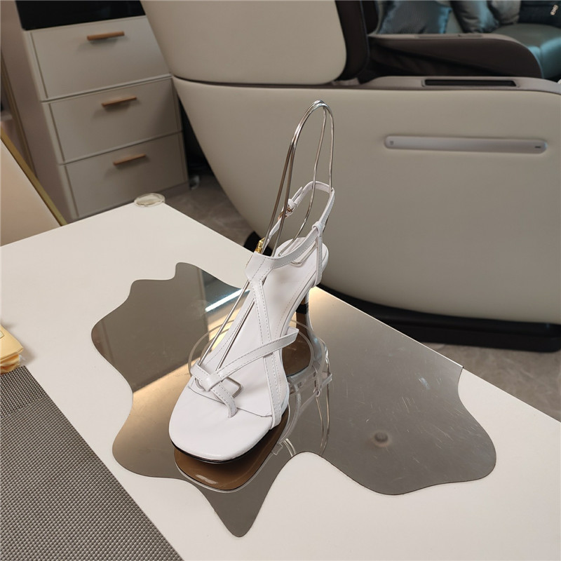 F**di ffold 55mm leather sandals white