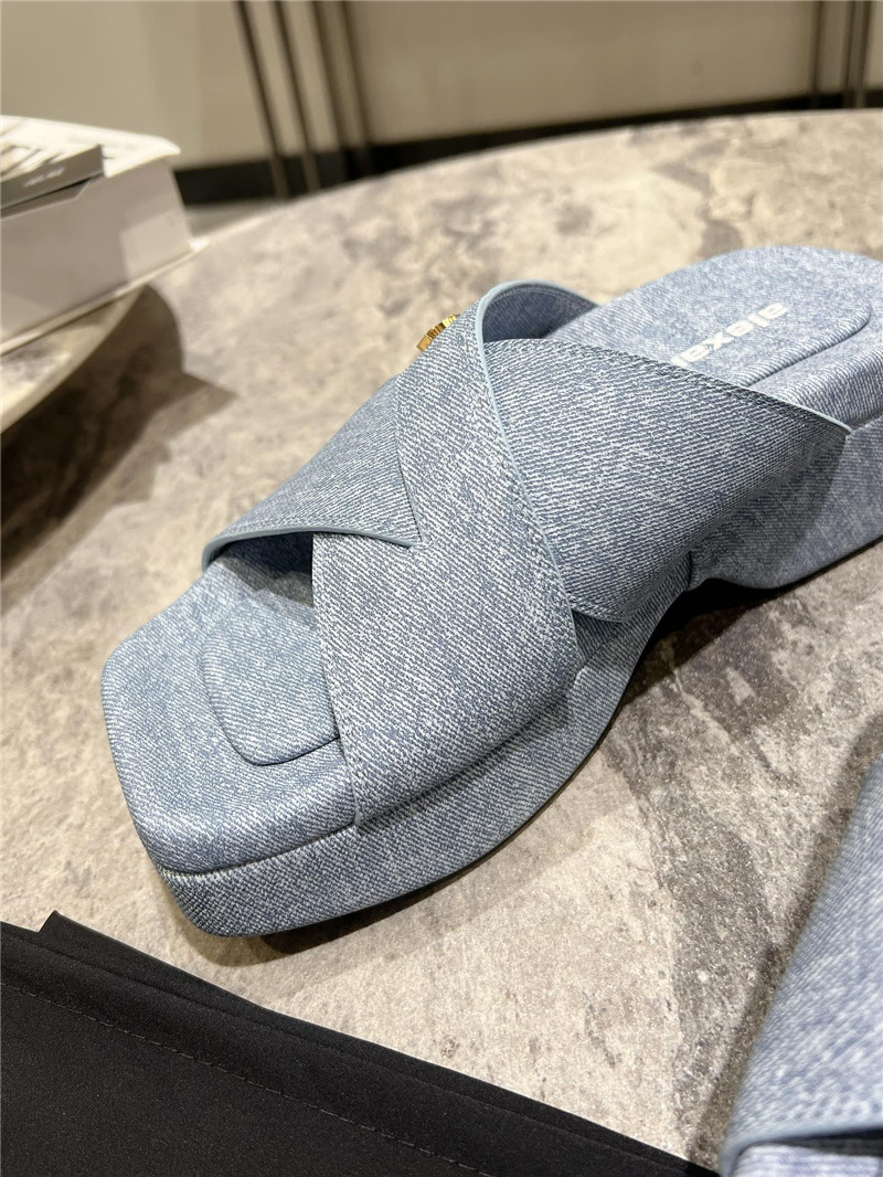A1exa*der wang denim platform slippers