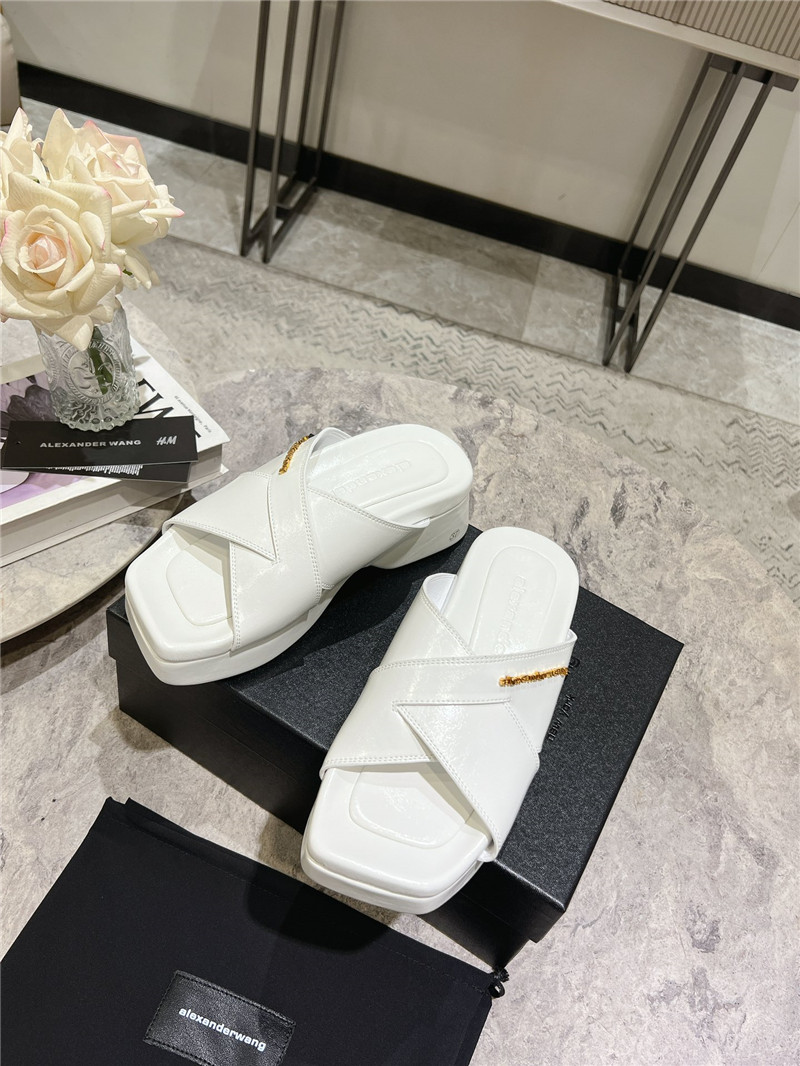 A1exa*der wang leather platform slippers