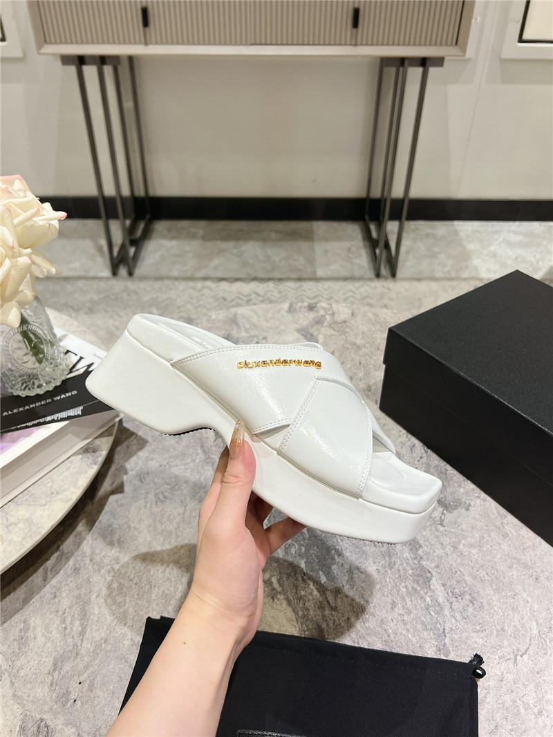 A1exa*der wang leather platform slippers