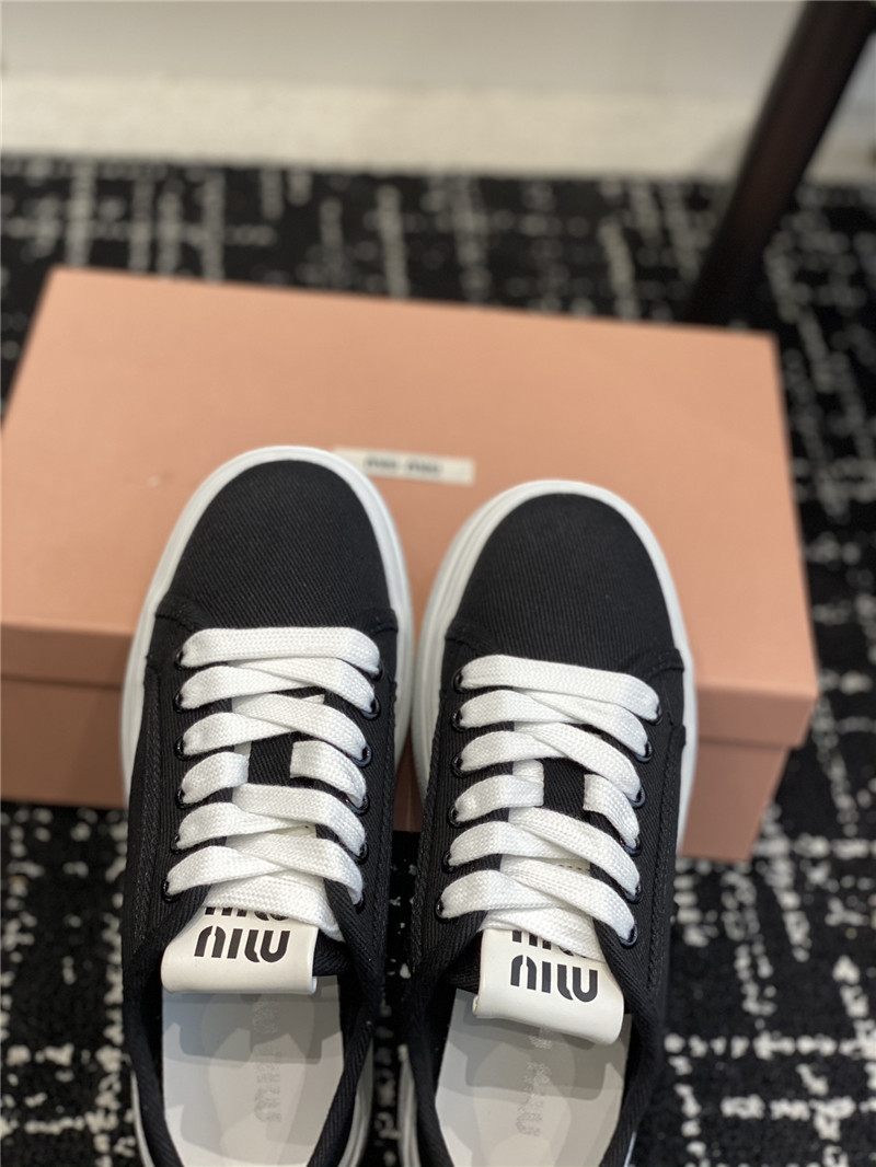 Miu Miu Platform Canvas Sneakers Sale for Women