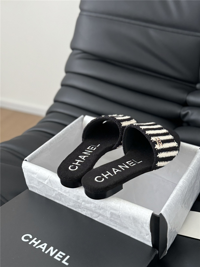 Ch**el camellia woven slippers replica shoes
