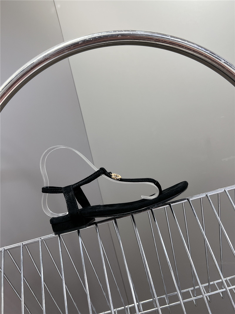 L0r0 P1ana mindil embellished suede sandals in black