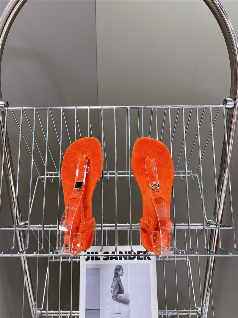 L0r0 P1ana mindil embellished suede sandals in orange