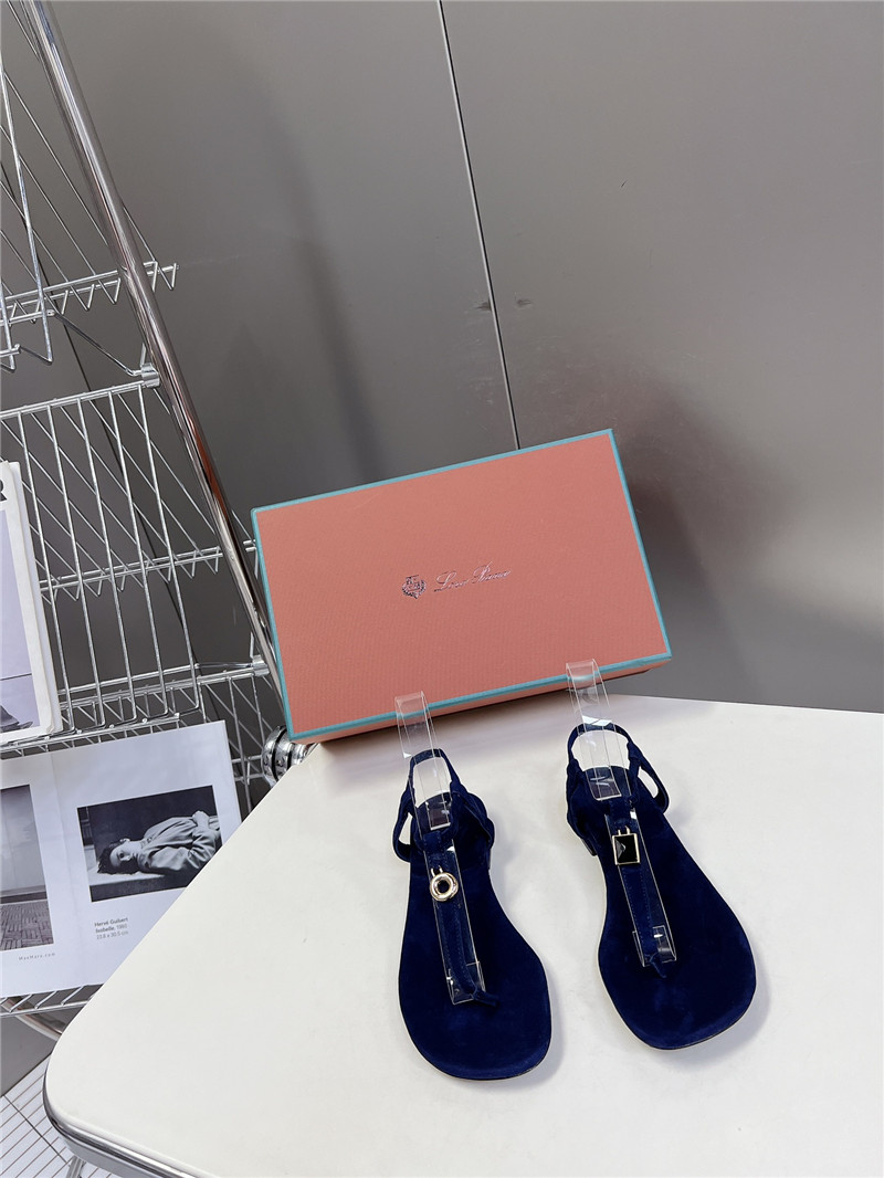 L0r0 P1ana mindil embellished suede sandals in blue