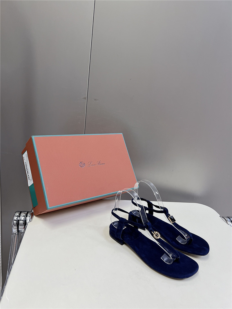 L0r0 P1ana mindil embellished suede sandals in blue