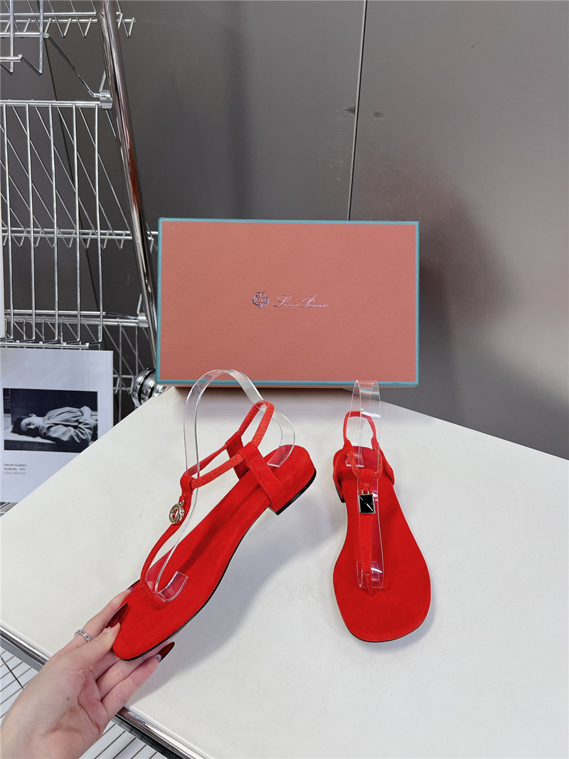 L0r0 P1ana mindil embellished suede sandals