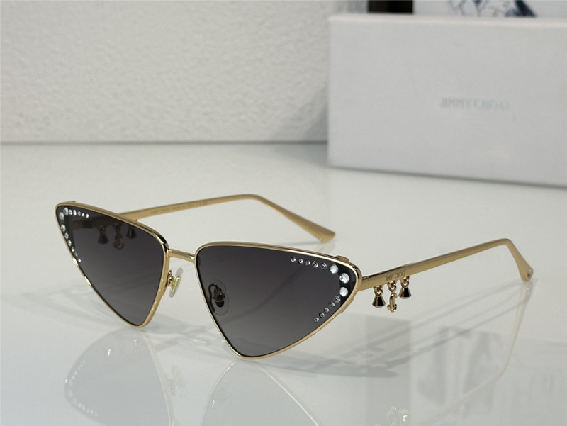 j1m*y ch00 cat-eye frame D1am0nd pendant sunglasses