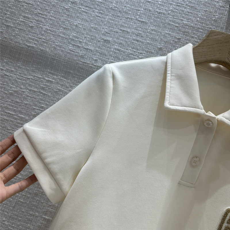 Miu Miu Off-white Short-sleeved Polo Shirt Set