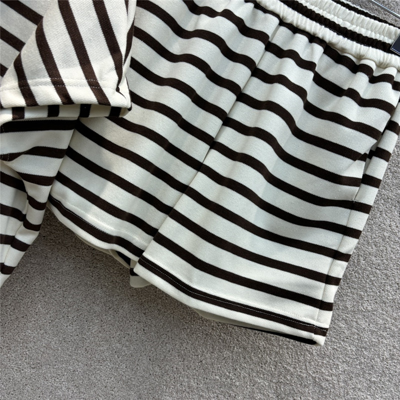 Pra*a triangle logo decorative striped suit replica d&g clothing