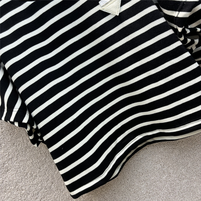 Pra*a triangle logo decorative striped suit replica d&g clothing