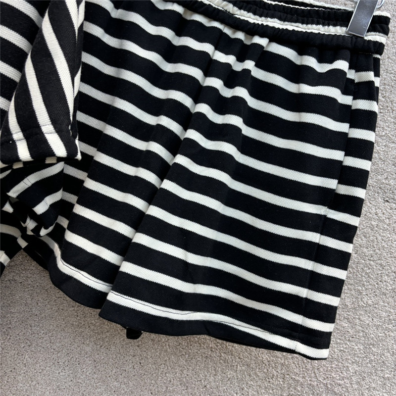 Pra*a triangle logo decorative striped suit replica d&g clothing