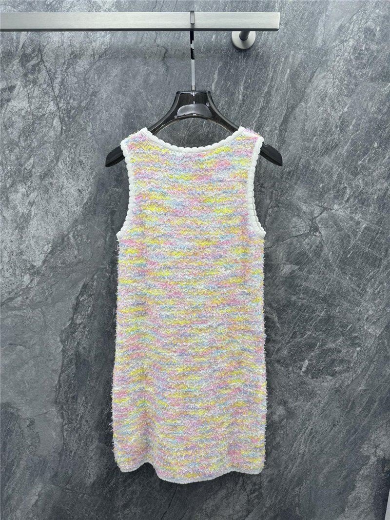Ch**el striped knitted vest dress replica clothing sites