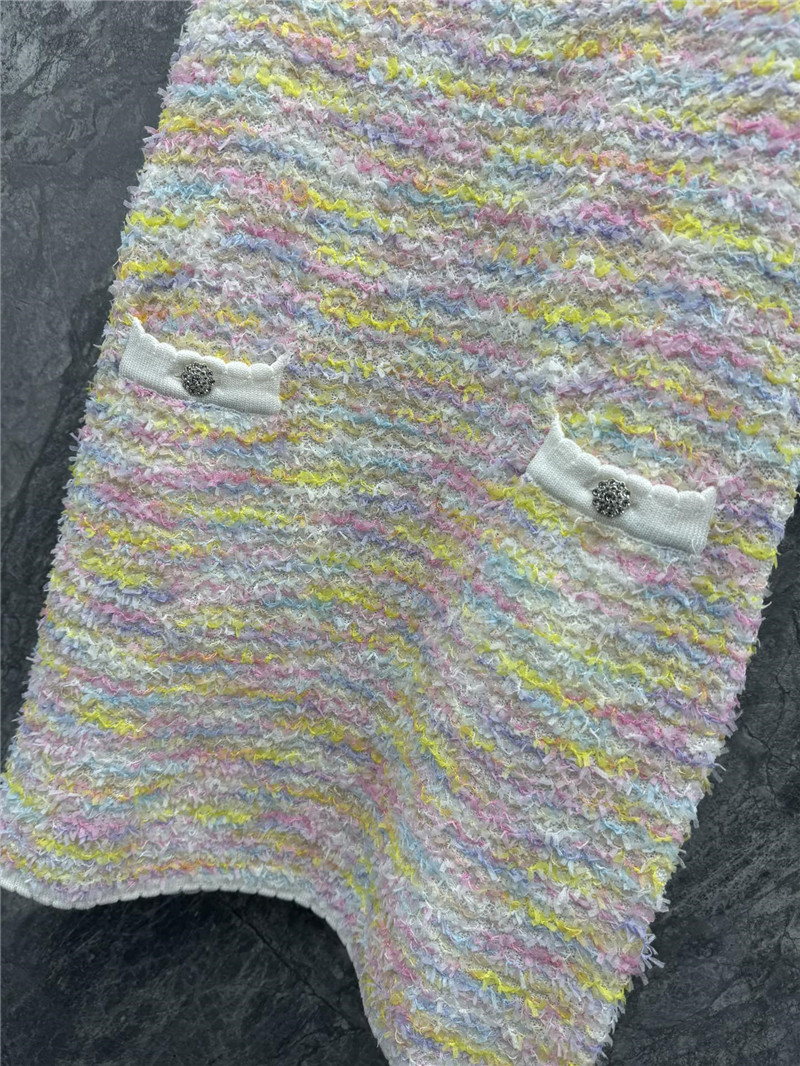 Ch**el striped knitted vest dress replica clothing sites