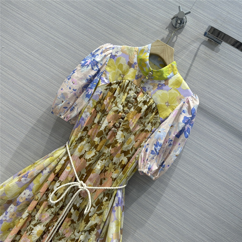 zimm palace style puff sleeve dress replica d&g clothing