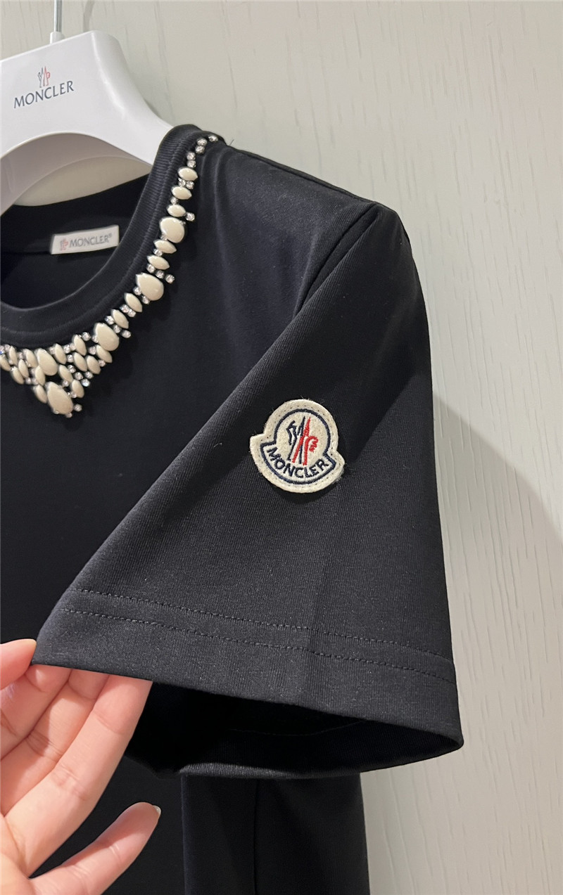 Moncler beaded collar t-shirt replica designer clothes