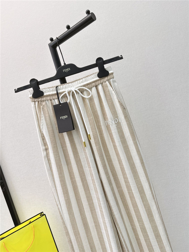 F**di striped straight pants cheap replica designer clothes