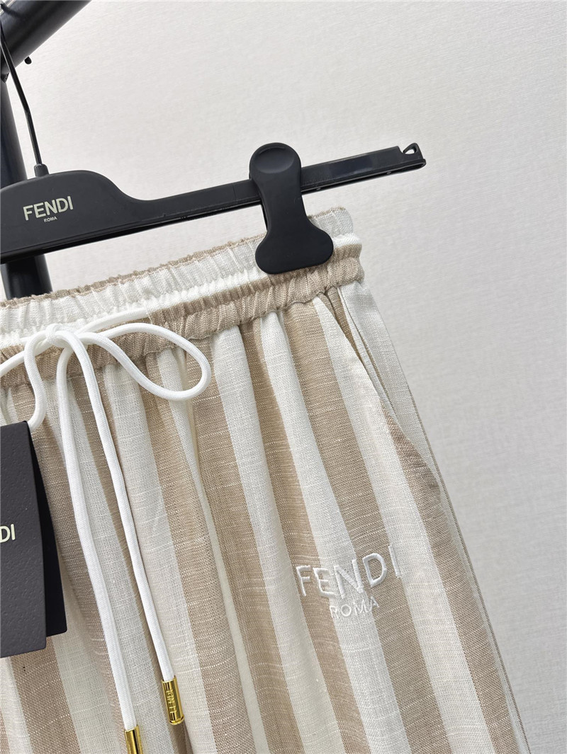 F**di striped straight pants cheap replica designer clothes
