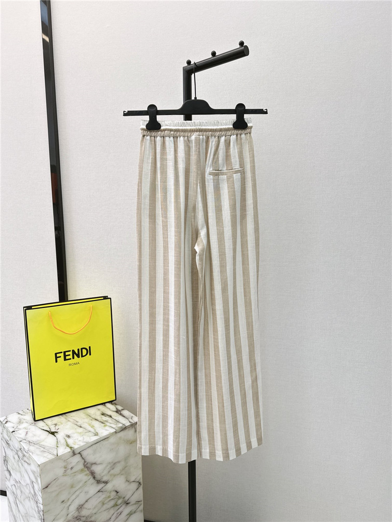 F**di striped straight pants cheap replica designer clothes