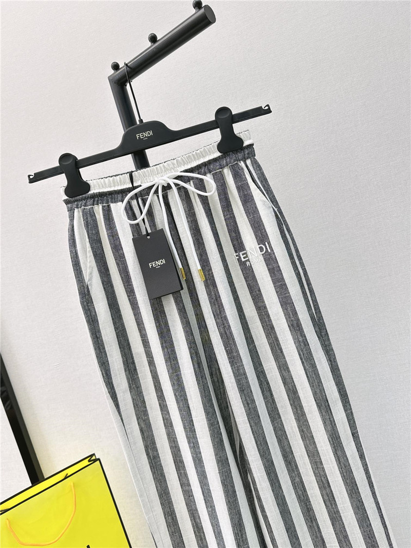 F**di striped straight pants cheap replica designer clothes