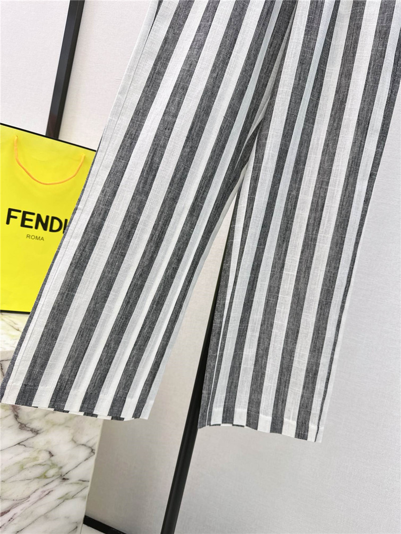 F**di striped straight pants cheap replica designer clothes