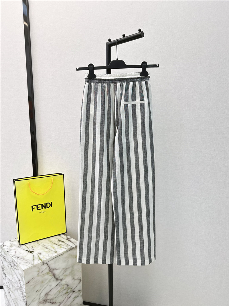 F**di striped straight pants cheap replica designer clothes