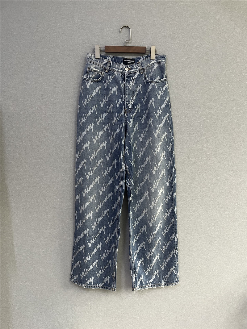 Balmain new logo printed jeans replica clothing