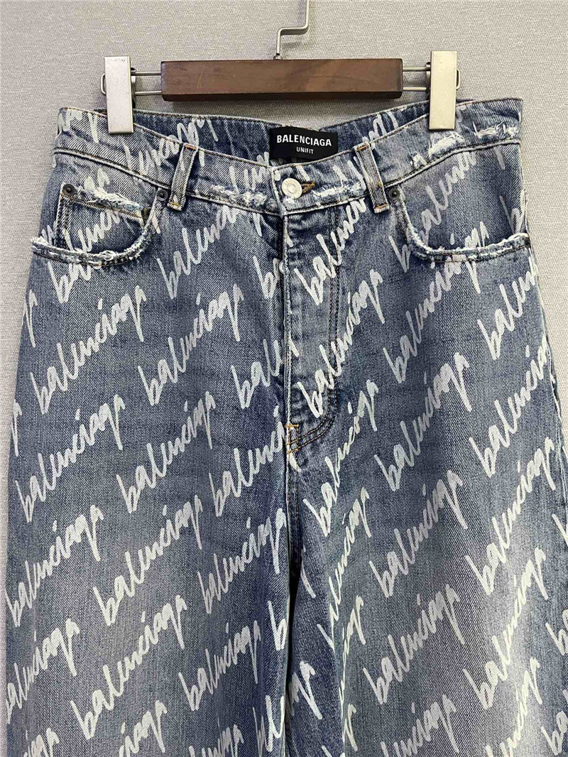 Balmain new logo printed jeans replica clothing