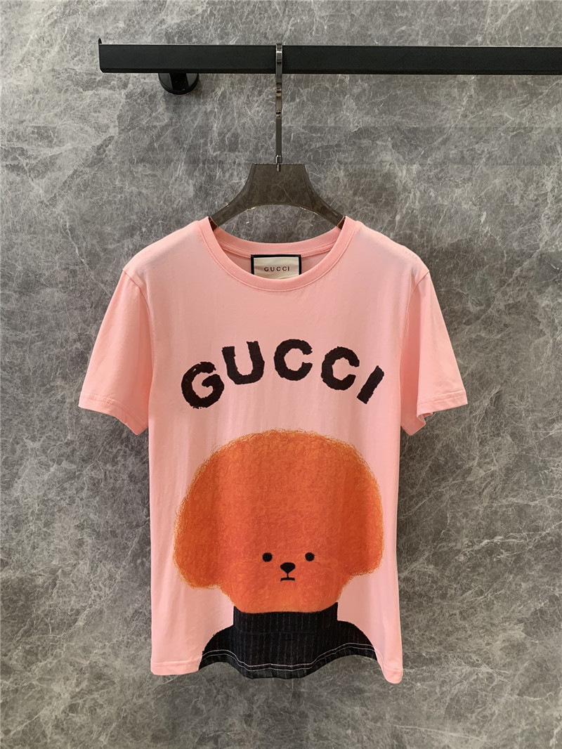 Gucci cartoon dog fun print short sleeve T-shirt replica clothing