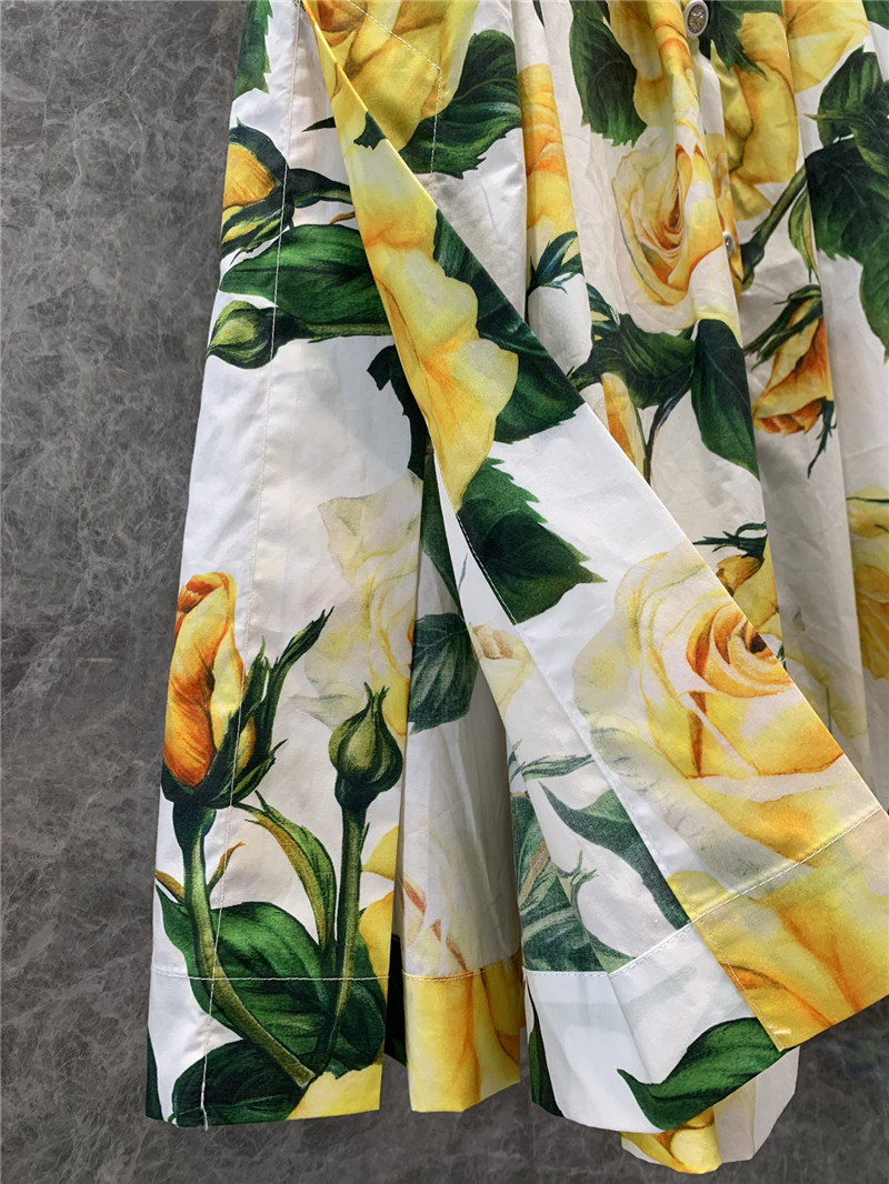 Dolce & Gabbana d&g yellow rose skirt replica clothing