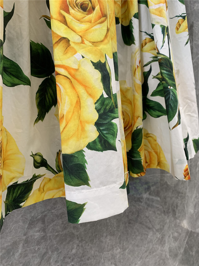 Dolce & Gabbana d&g yellow rose skirt replica clothing