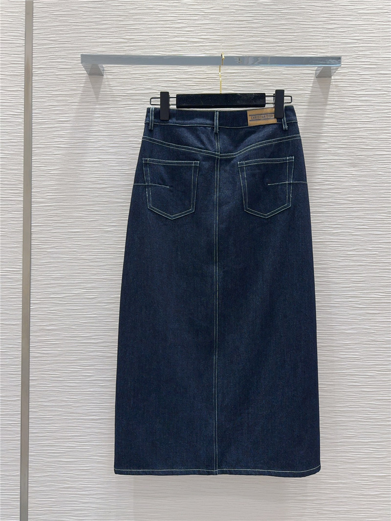 D10r denim slit skirt replica d&g clothing