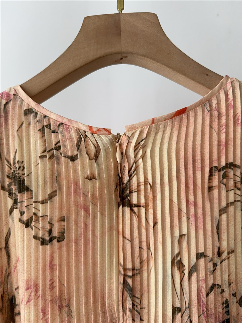 Chloé pinched printed silk dress replica clothes
