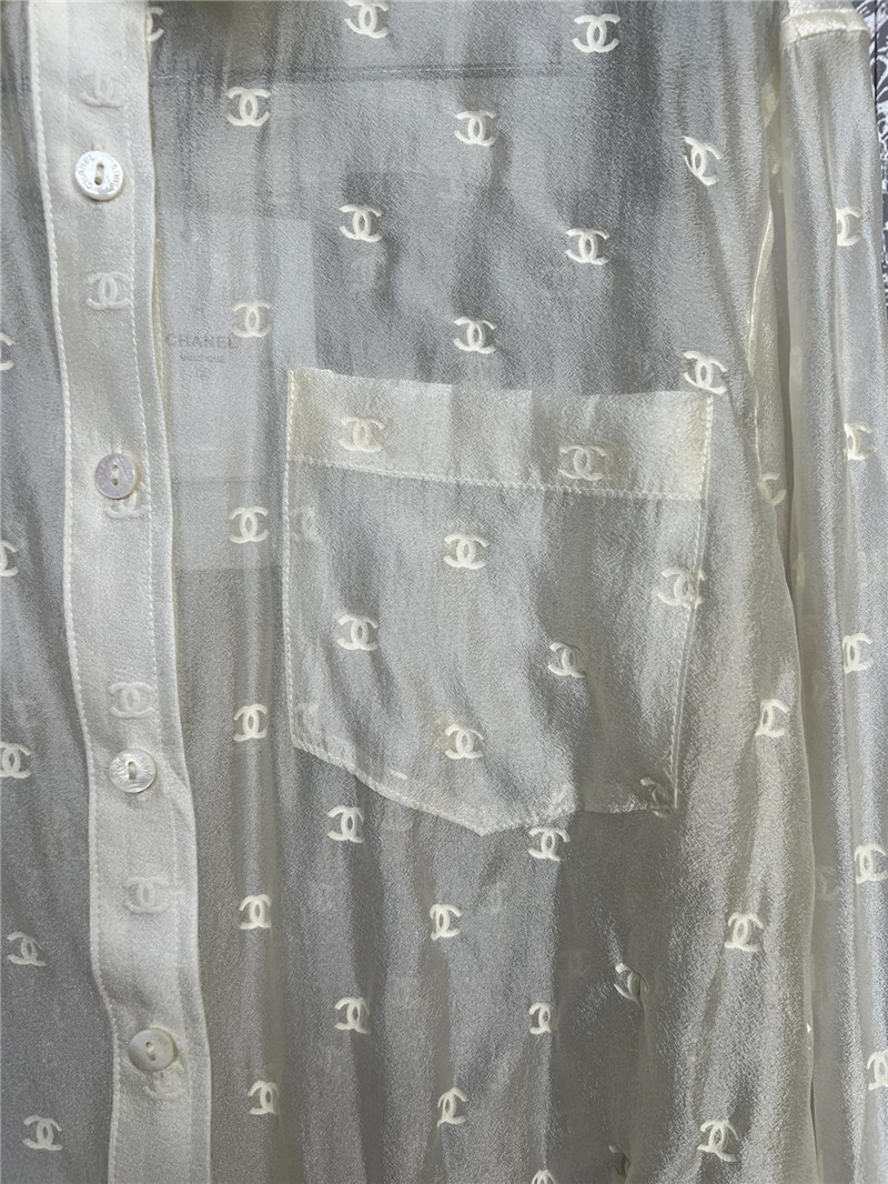 Ch**el new semi-transparent shirt replica d&g clothing