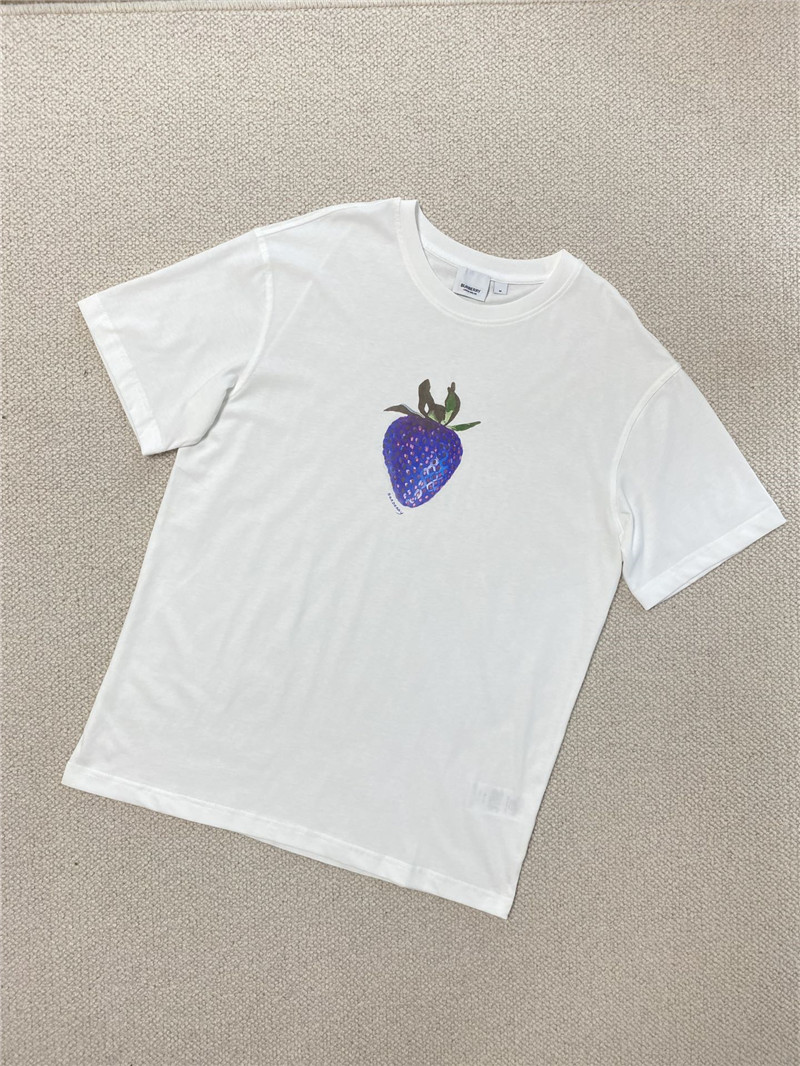 Bv*b*rry blue strawberry print short sleeve t-shirt replica clothing