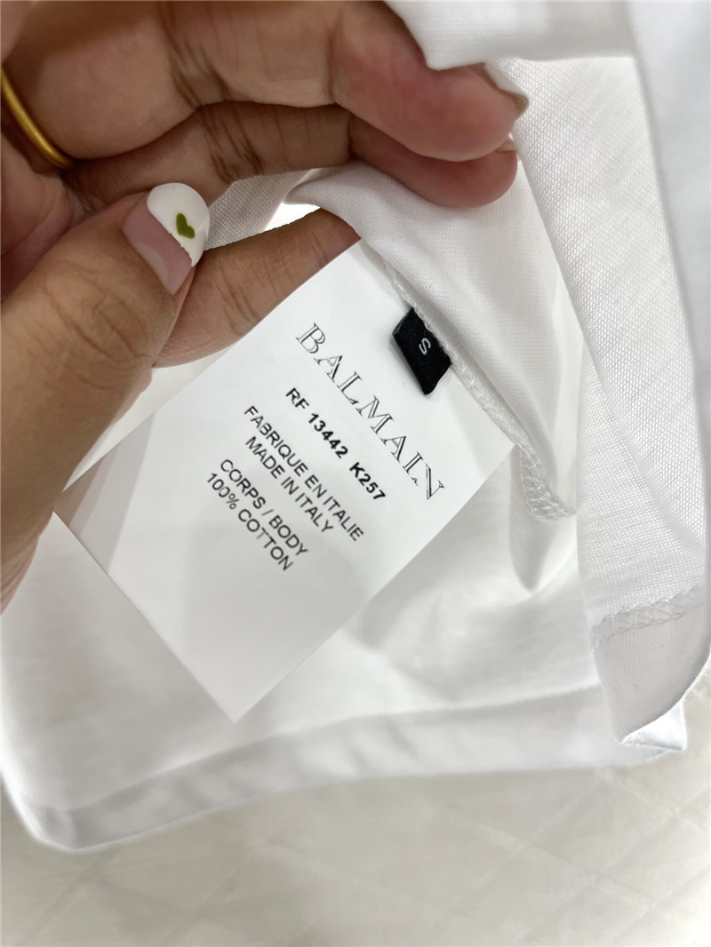 Balmain red-crowned crane print T-shirt replica designer clothes