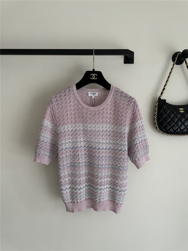 Ch**el new knitted short sleeve replica d&g clothing