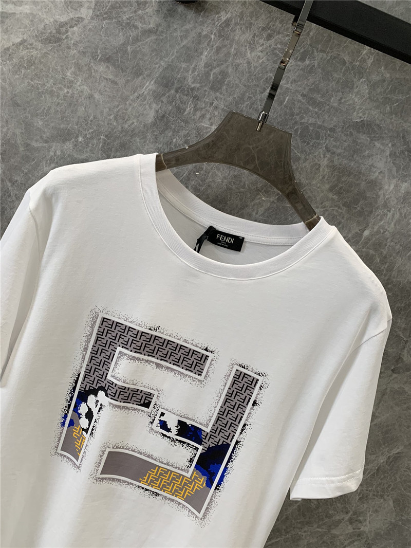 F**di ff letter print short-sleeved t-shirt replica clothes