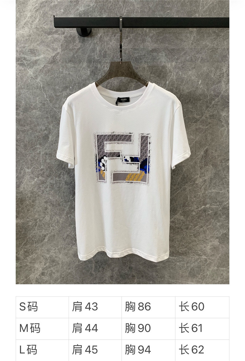 F**di ff letter print short-sleeved t-shirt replica clothes