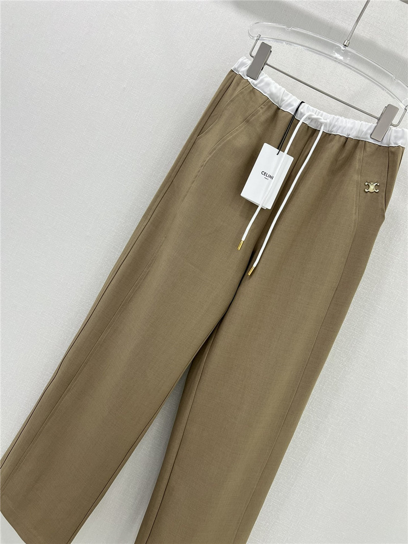 Ce1i*e wide-leg casual pants replica clothing sites