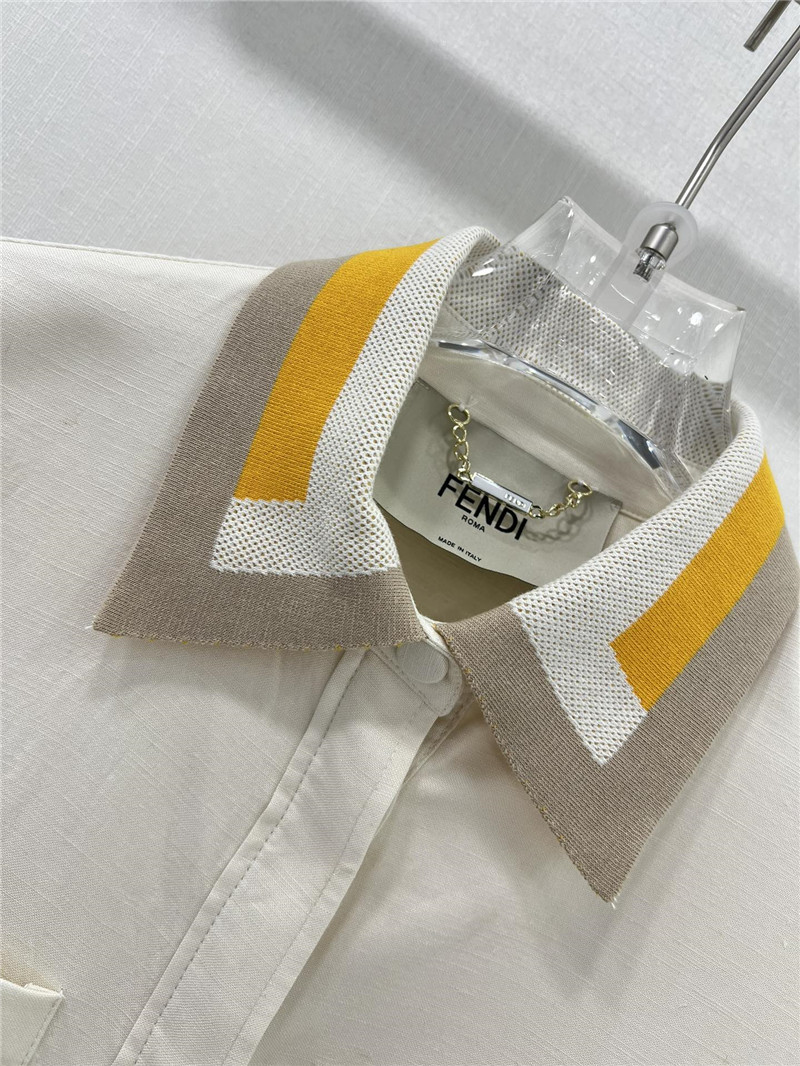 F**di lapel long sleeve dress replica d&g clothing