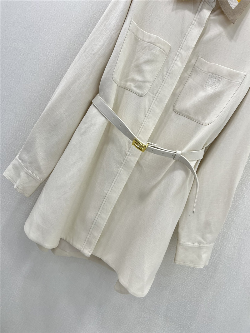 F**di lapel long sleeve dress replica d&g clothing