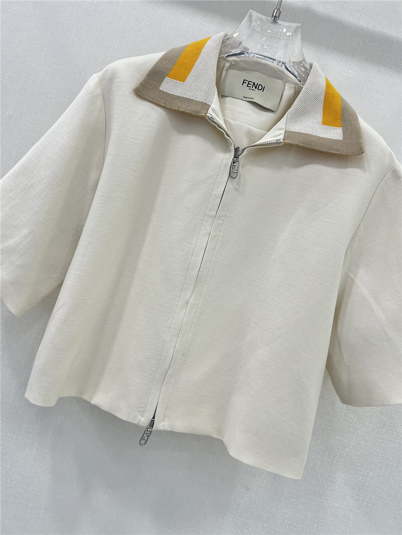 F**di embroidered lapel jacket replica clothes