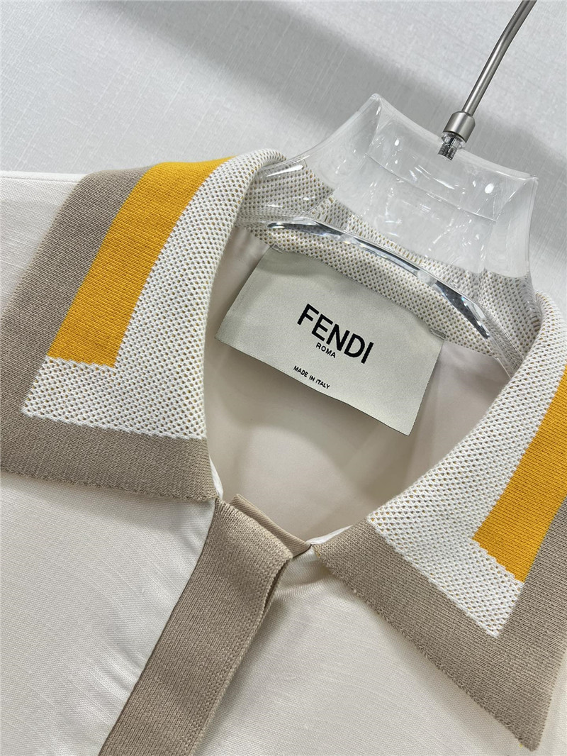 F**di embroidered lapel vest dress replica designer clothes