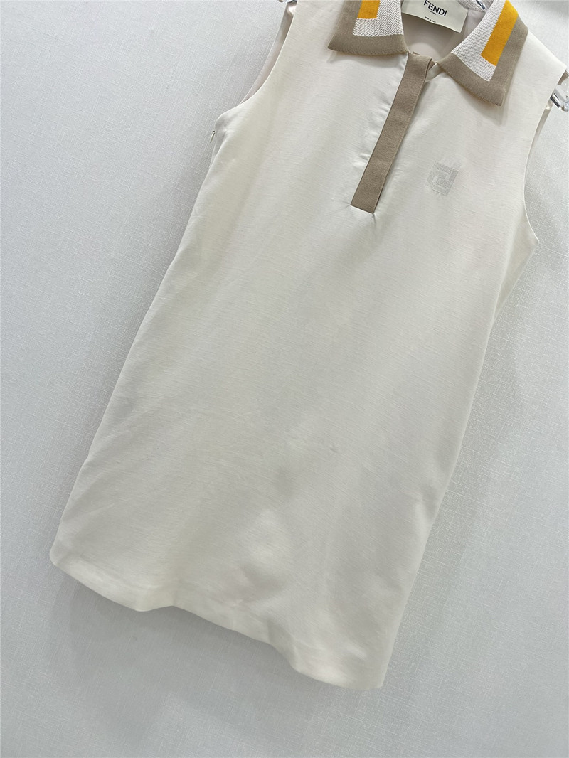 F**di embroidered lapel vest dress replica designer clothes