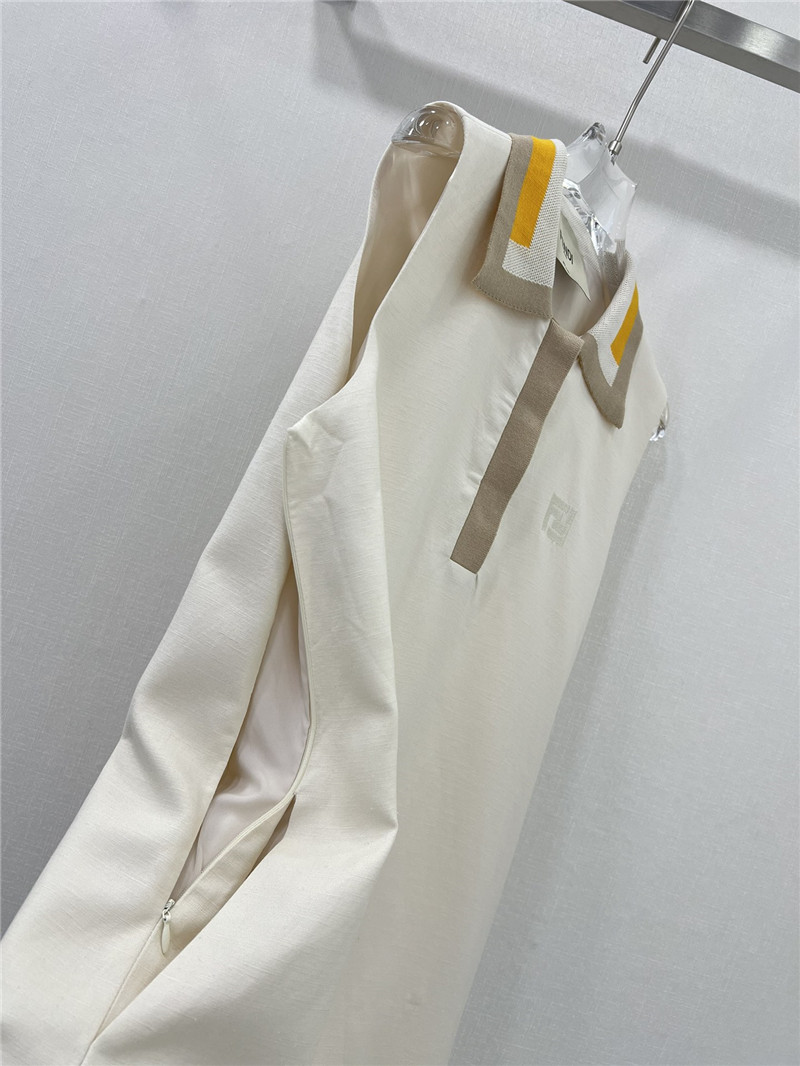F**di embroidered lapel vest dress replica designer clothes