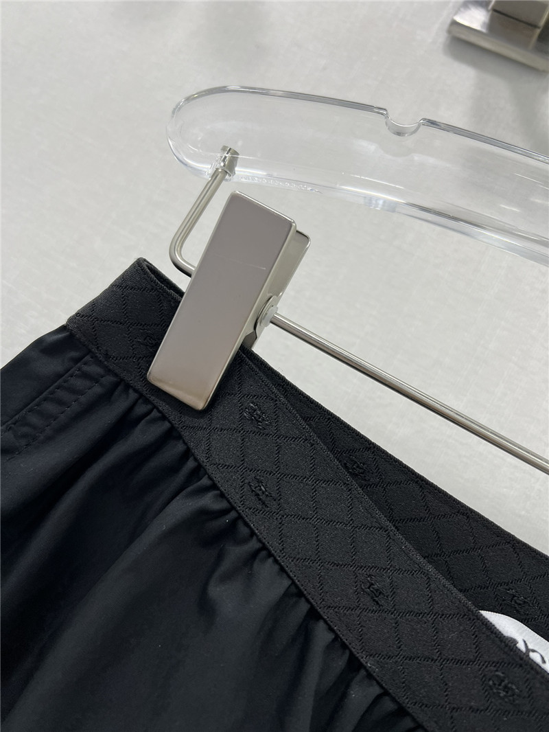 Ch**el double c ribbon waist white shorts replica clothing