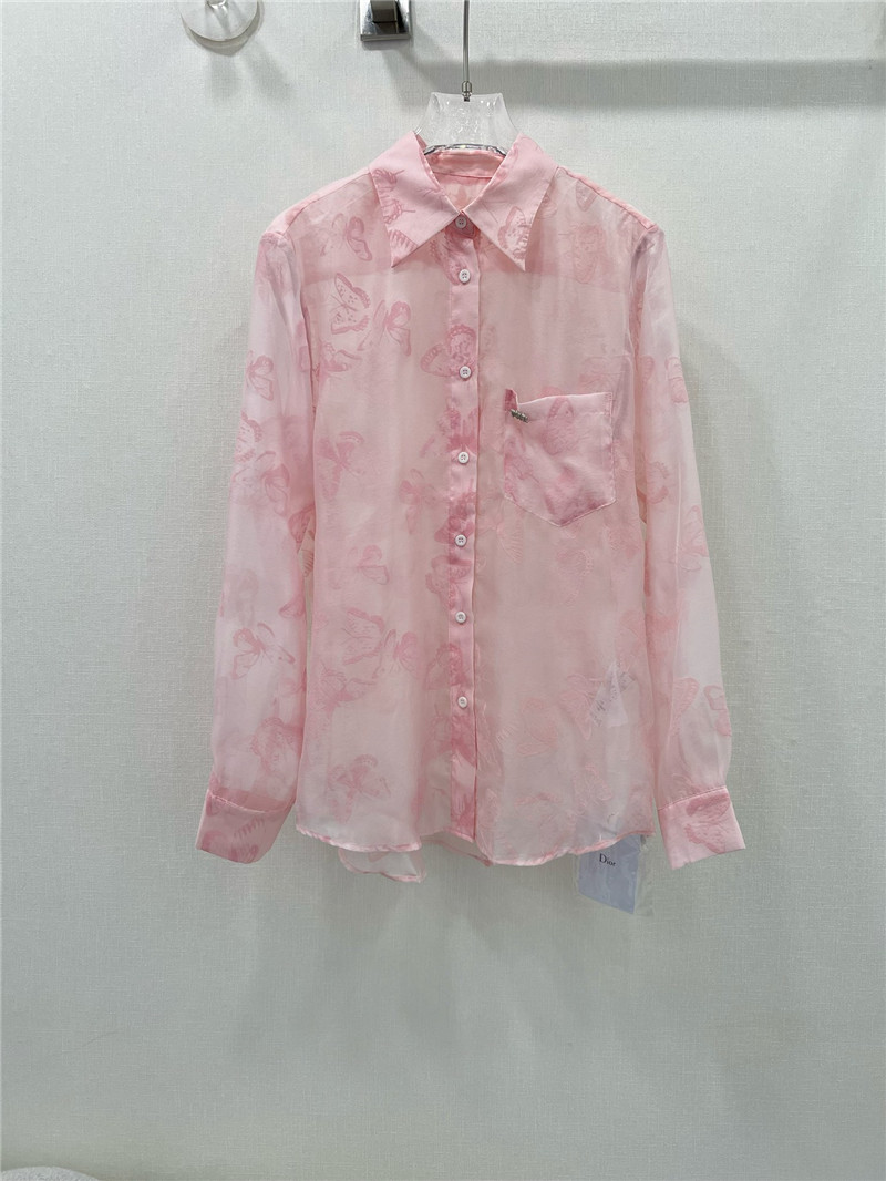 D10r organza long sleeve shirt replica designer clothes