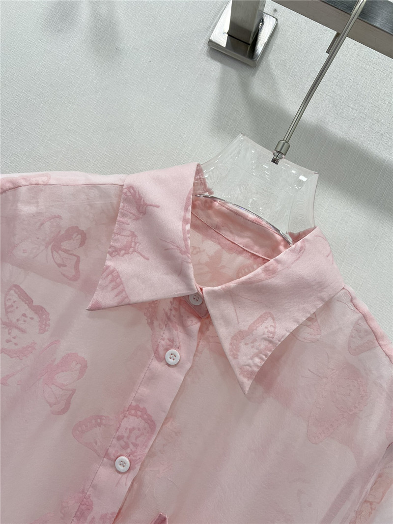 D10r organza long sleeve shirt replica designer clothes